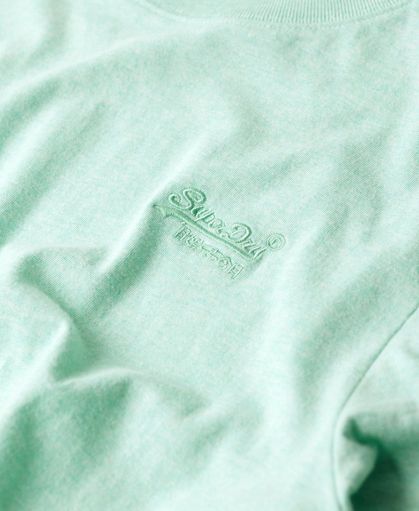 Vintage Logo Emb Tee - Light Mint Green Marl