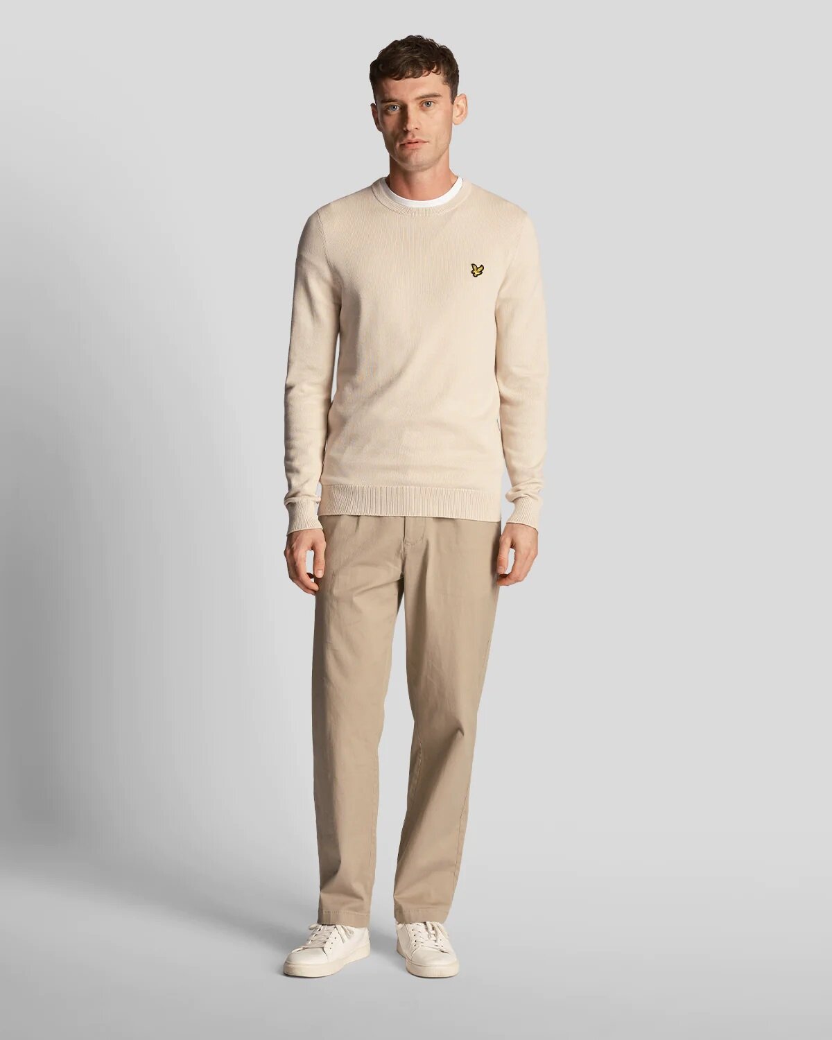 Cotton Crew Neck Jumper - Cove