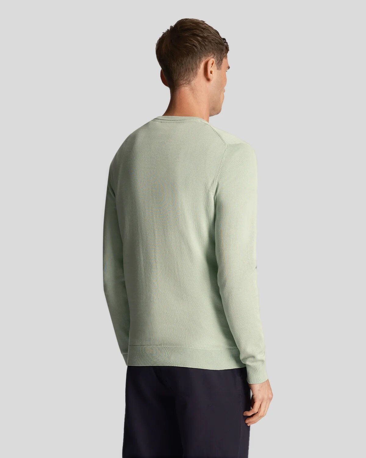 Cotton Crew Neck Jumper - Turquoise Shadow