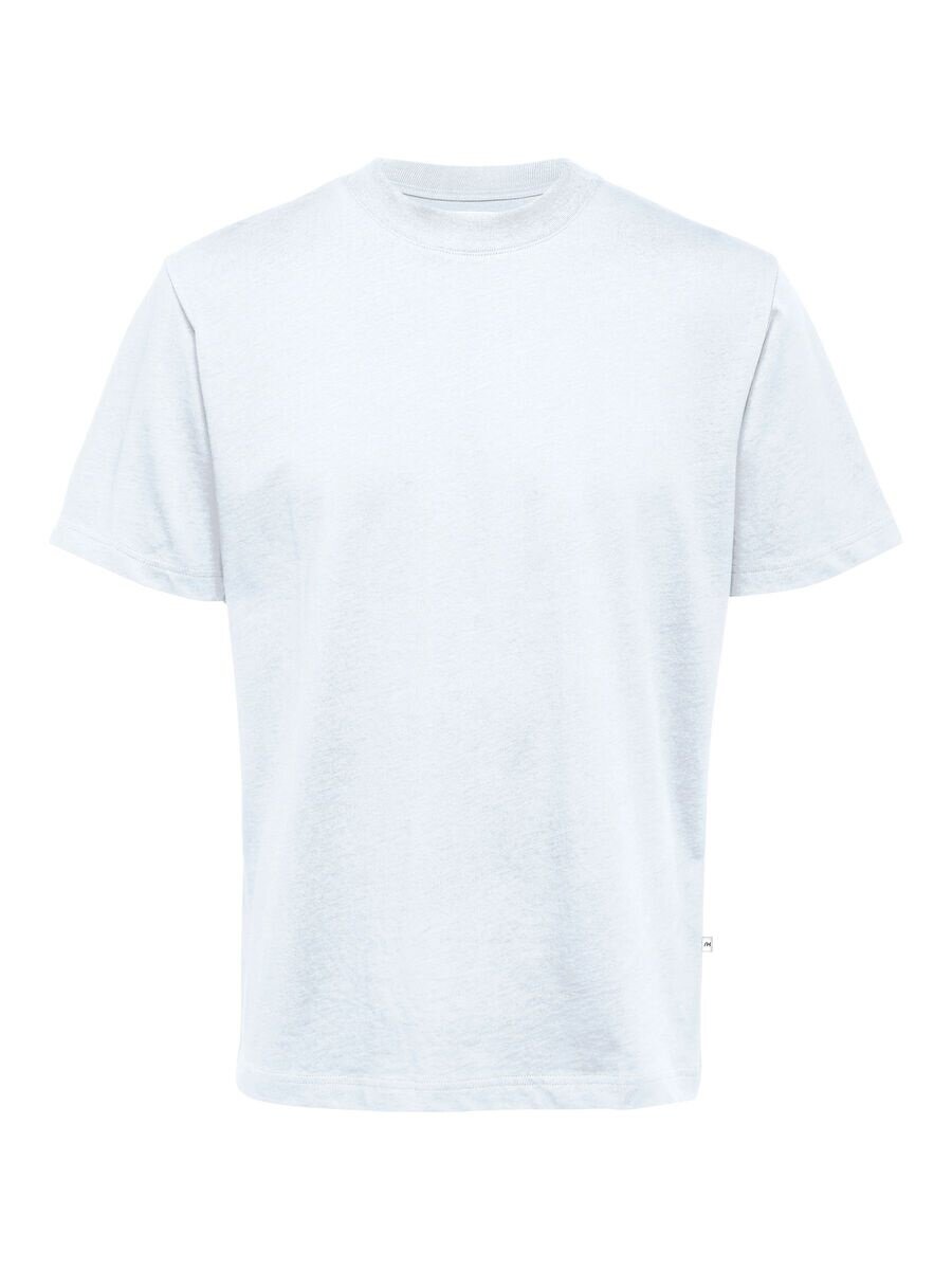 T-Shirt Med Mock-Krage - Bright White