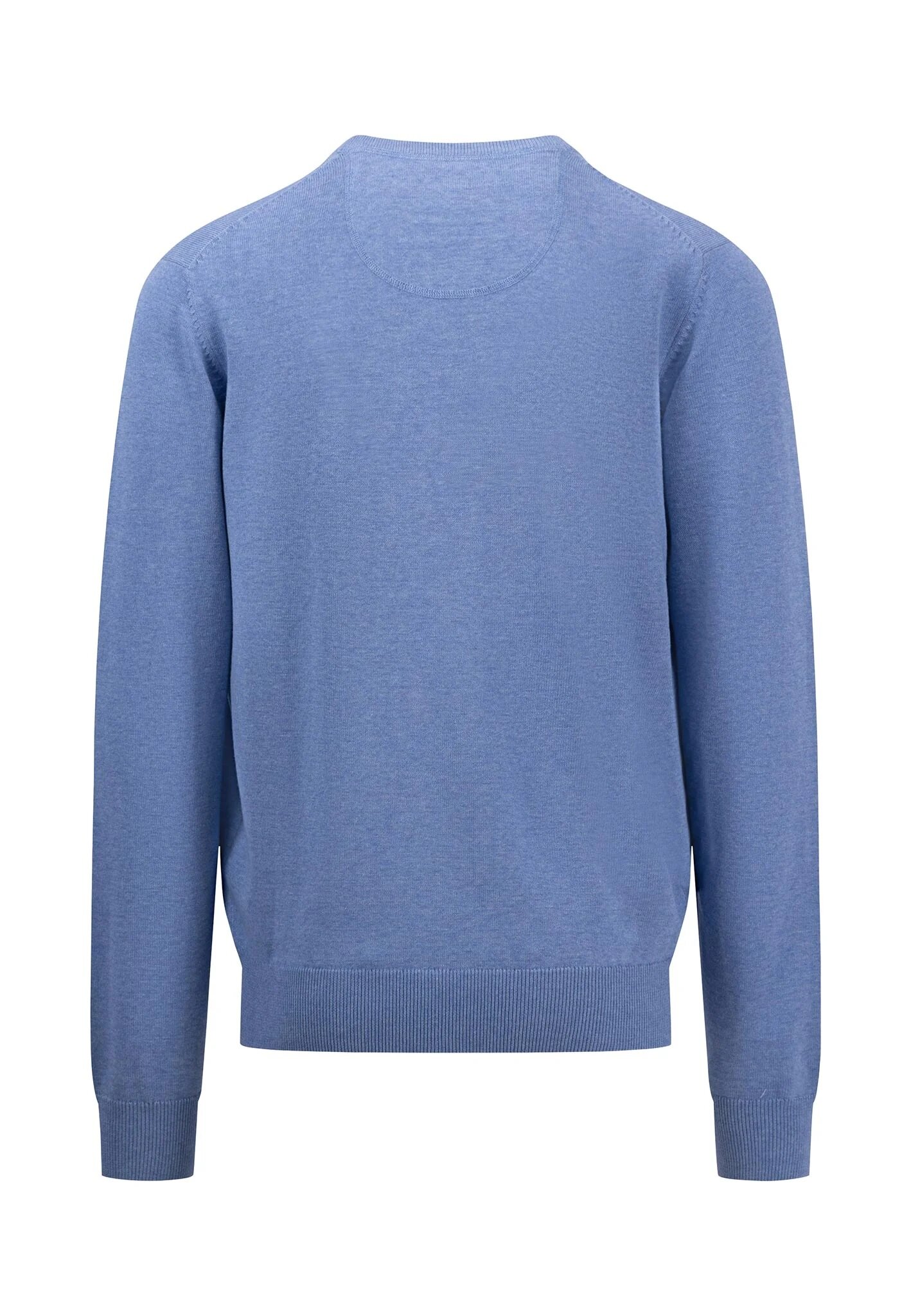 Finstickad Tröja V-neck - Lt Blue