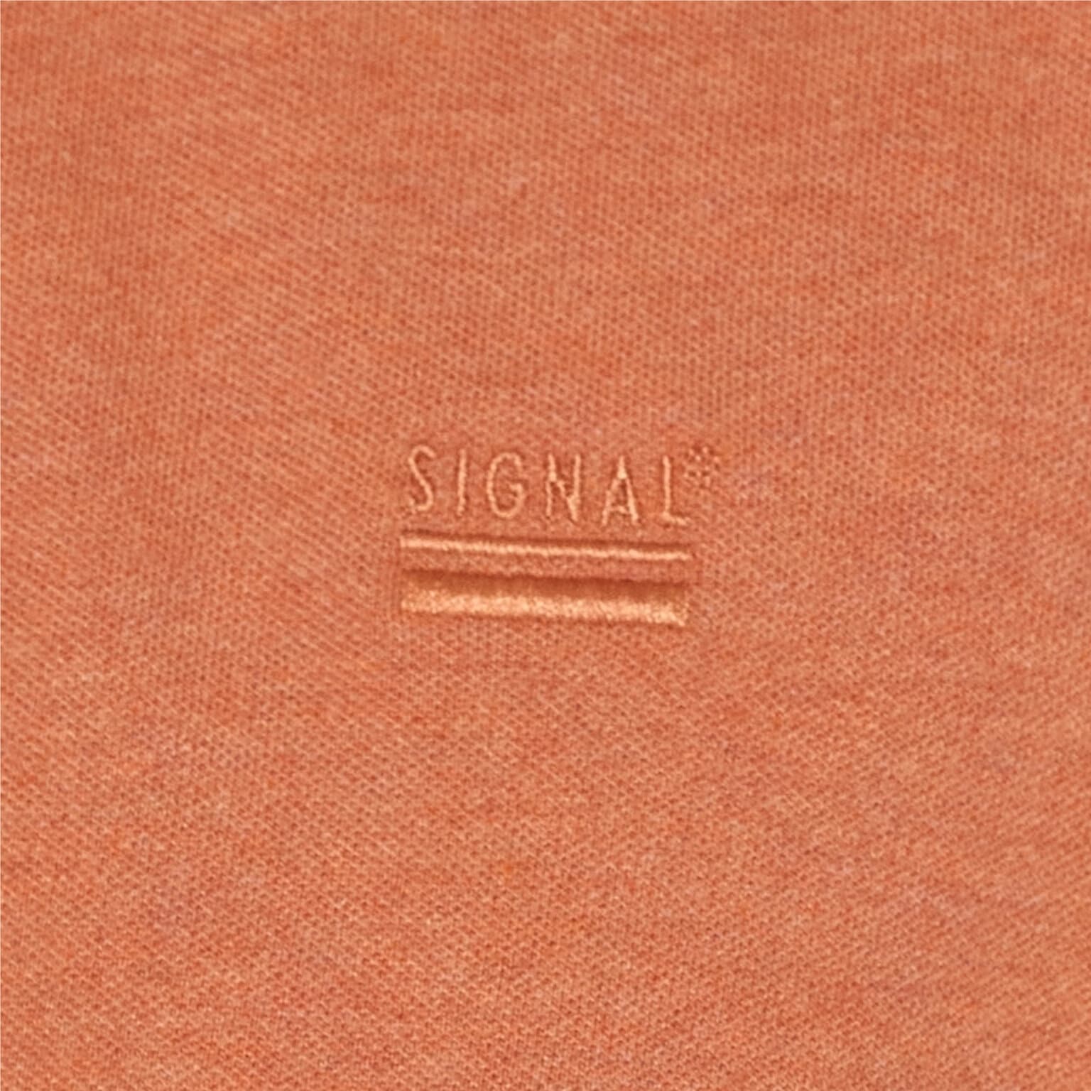Enfärgad Pikétröja - Orange Sienna Melange