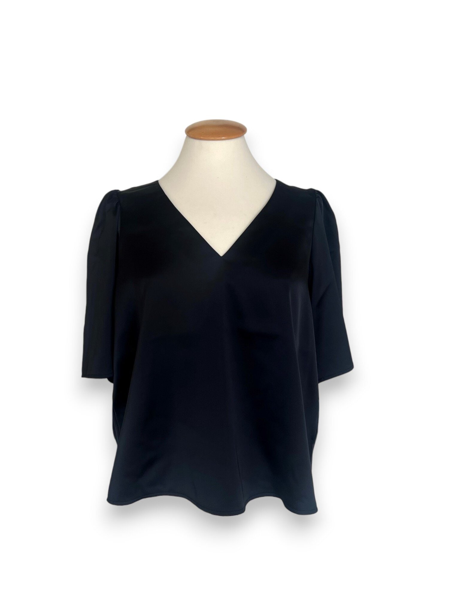 Slflena V-neck Topp  - Black