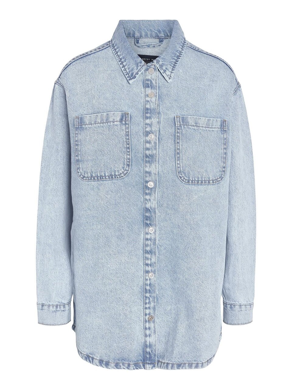 Lång Jeansjacka - Light Blue Denim