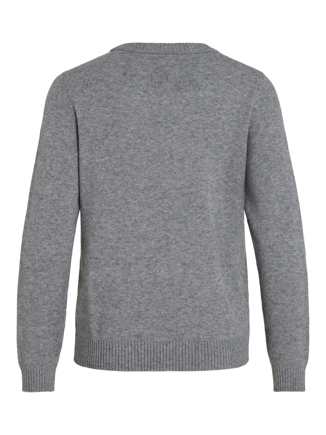 O-Ringad Stickad Tröja - Medium Grey Melange