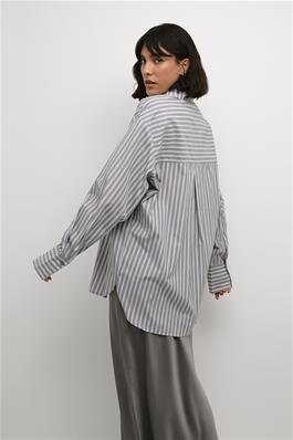 Kamackie Skjorta - Grey/White Stripe