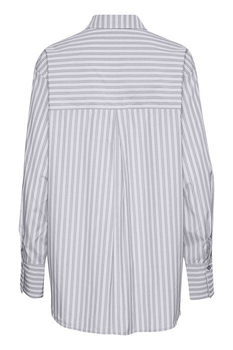 Kamackie Skjorta - Grey/White Stripe