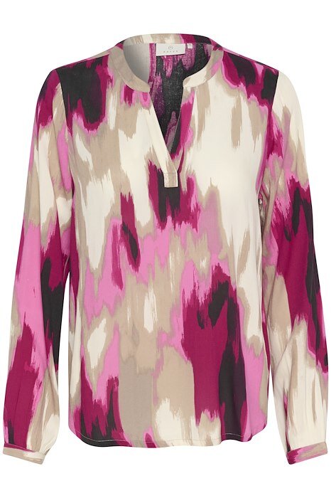 Kabeathe Blus - Pink Abstract Print