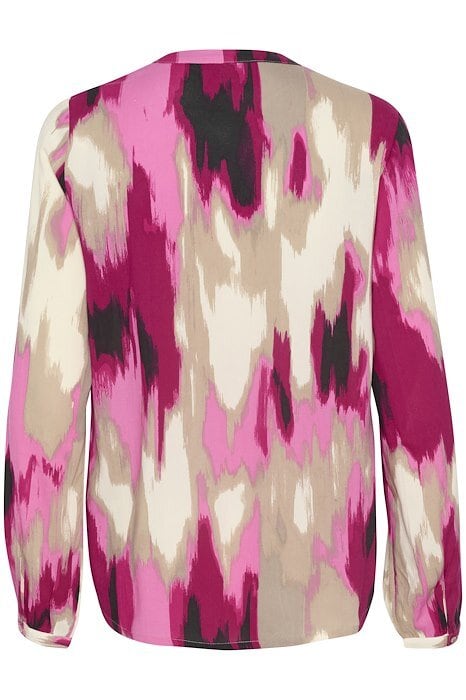 Kabeathe Blus - Pink Abstract Print