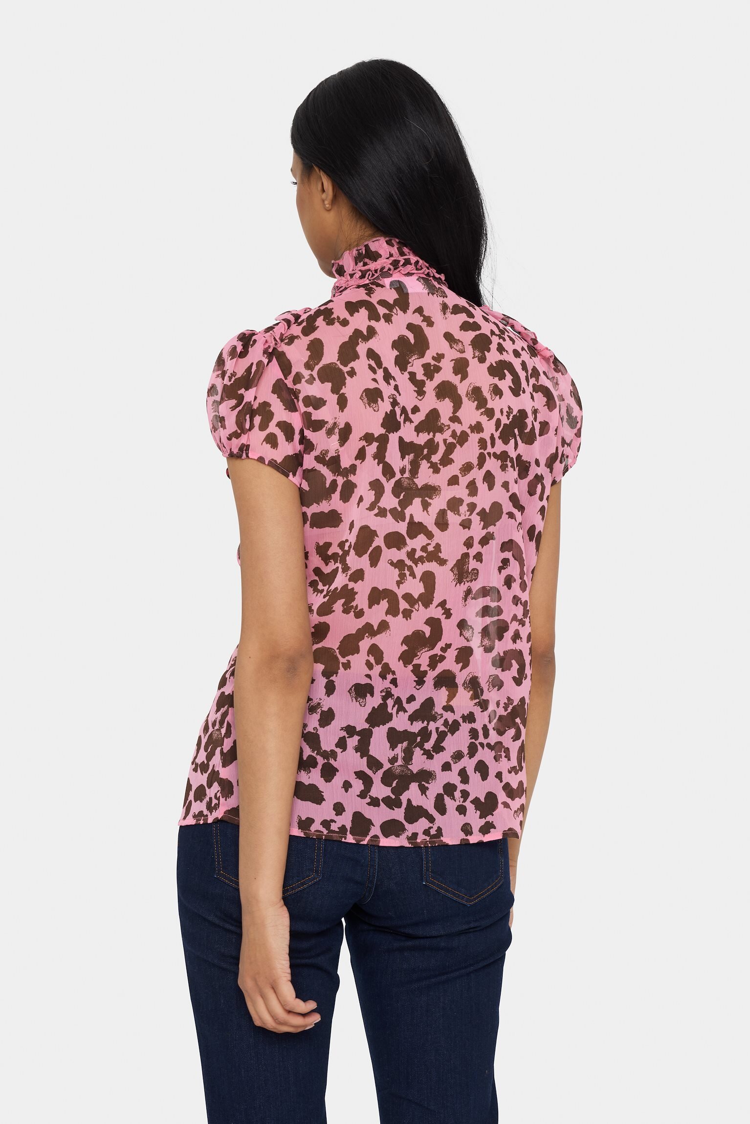 Liljasz Crinkle Shirt - Chateau Rose Animal