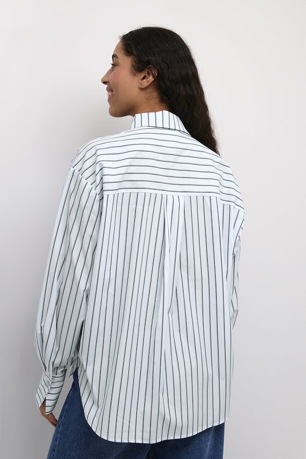 Kajerrie Skjorta - White/Black Stripe