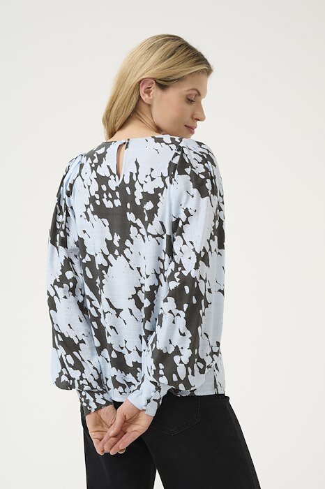 Kalouise Blus - Grey/Blue Graphic Cloud