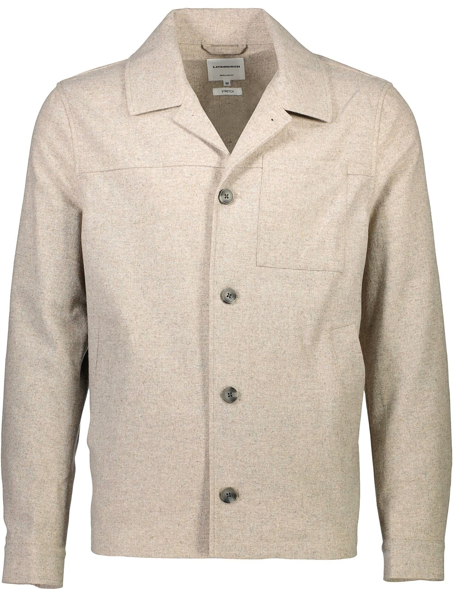 Overshirt I En Ullblandning  - Dk Sand Melange