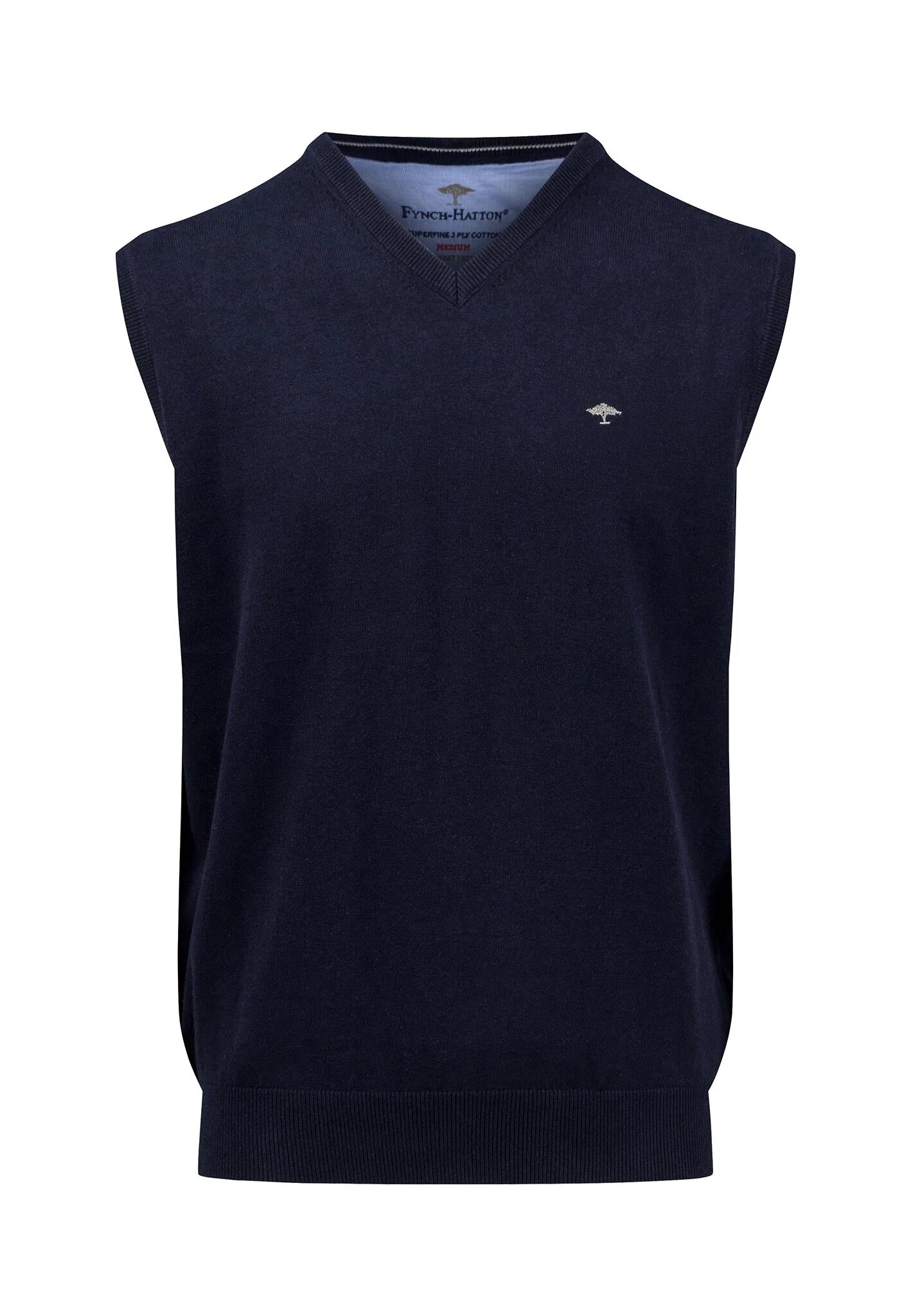 Stickad Slipover - Navy