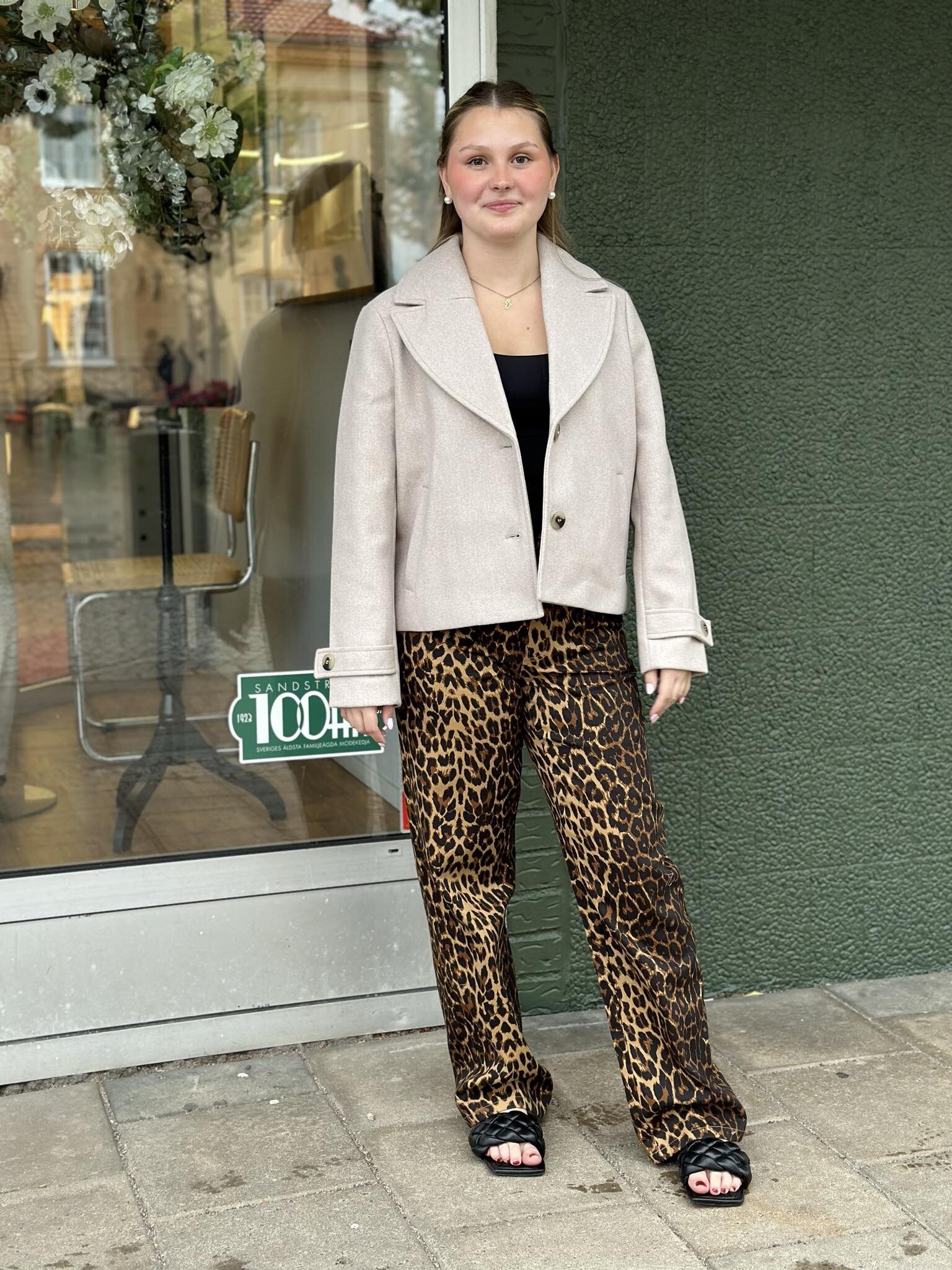 Leopardmönstrade Jeans - Black Leo