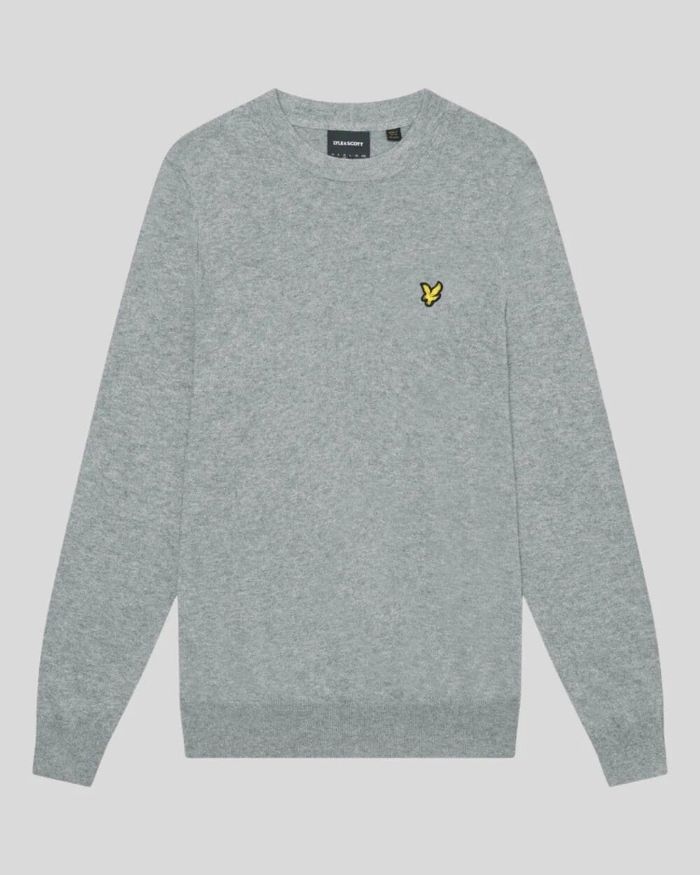 Merino Crew Neck Jumper - T28 Mid Grey Marl