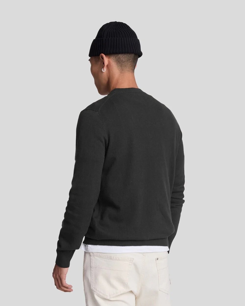 Merino Crew Neck Jumper - Z865 Jet Black