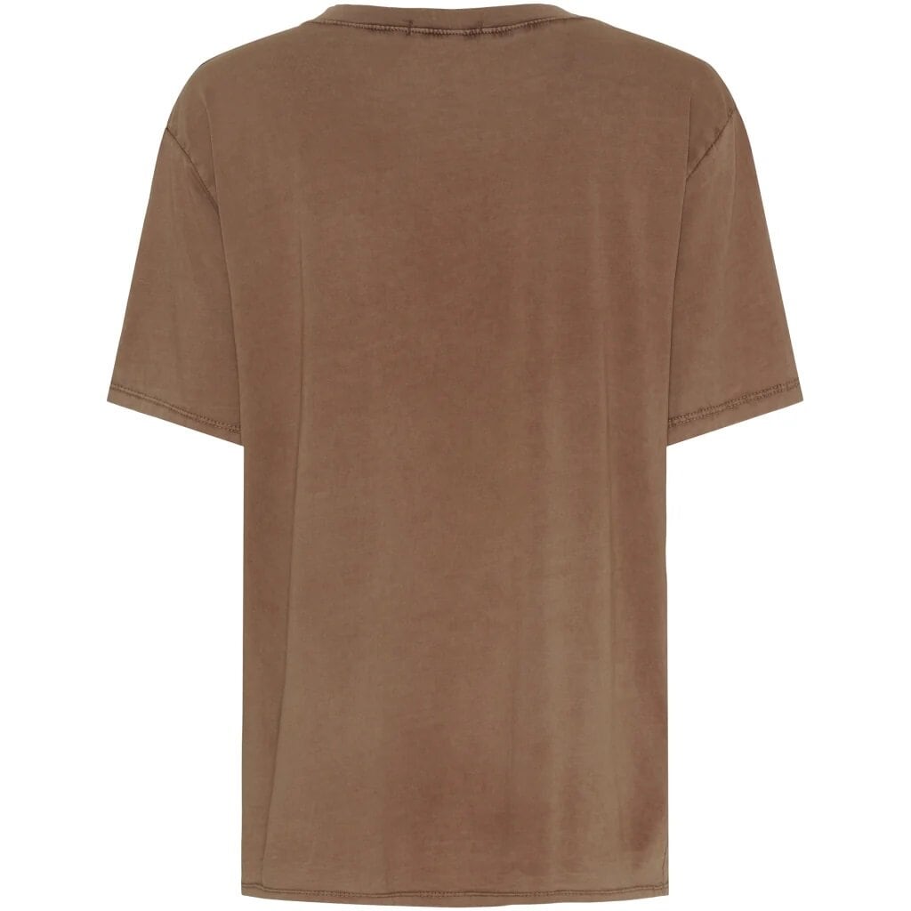 T-shirt Med Tryck - Lt Brown