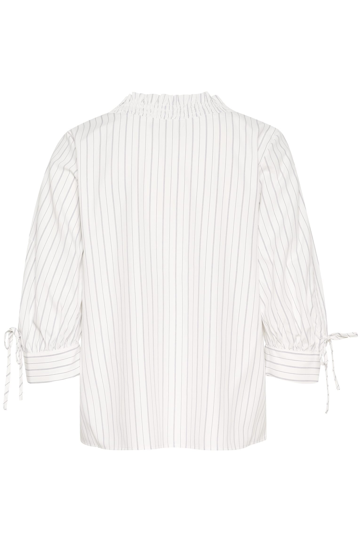 Katara Blus - White W. Grey Stripe