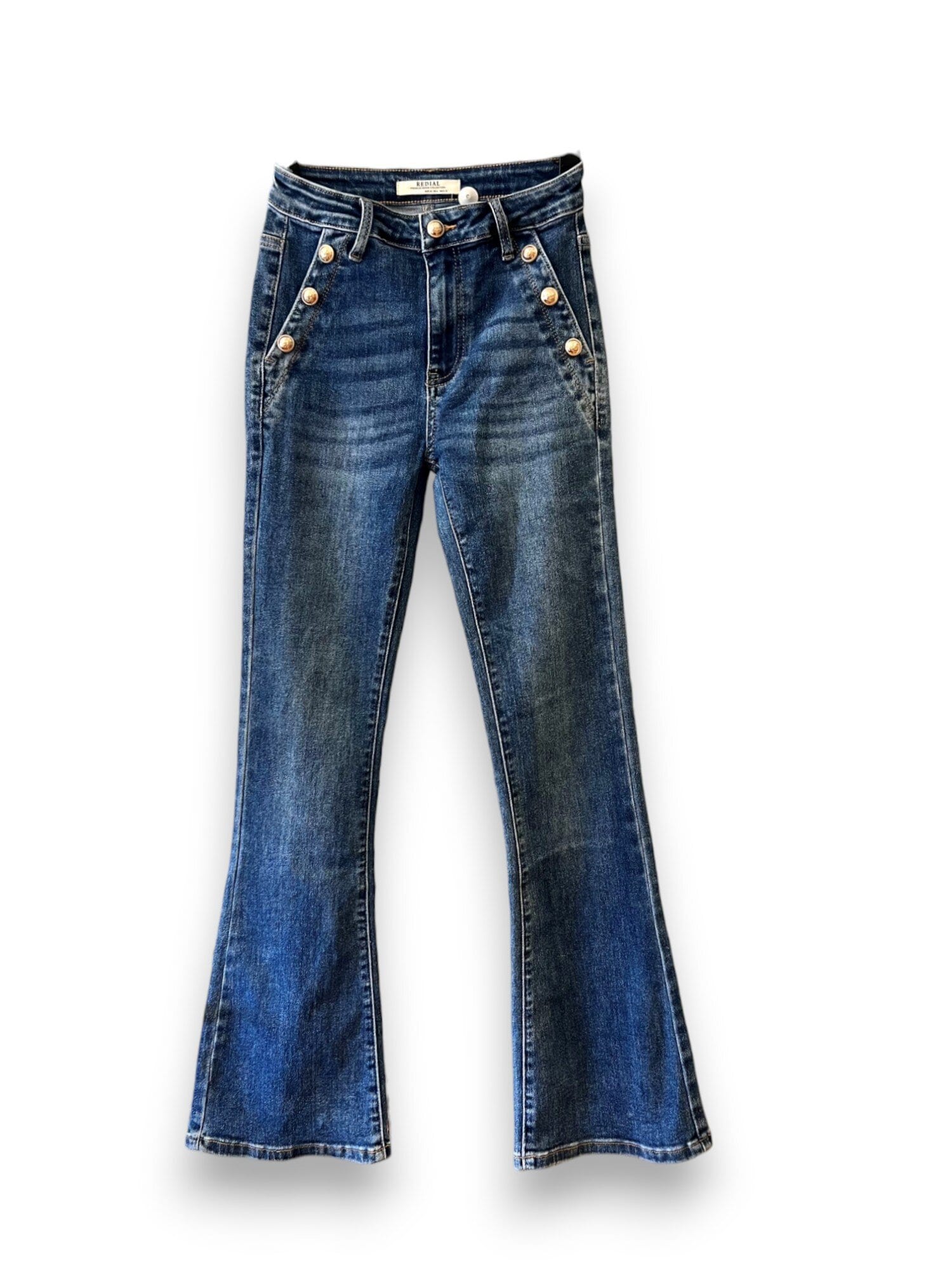 Jeans Med Knappdetaljer - Denim