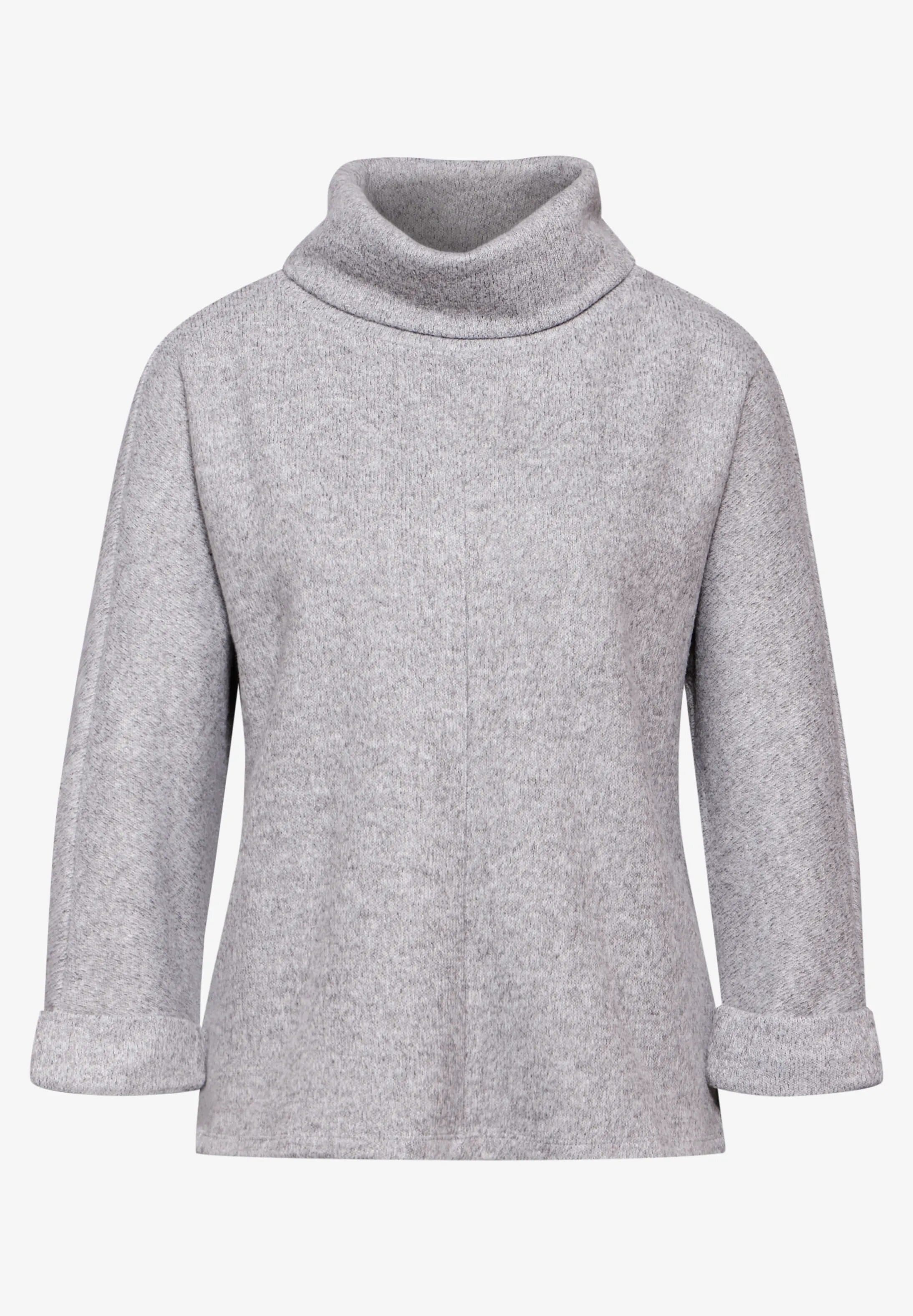 Tröja Med Polokrage - Heather Grey Melange