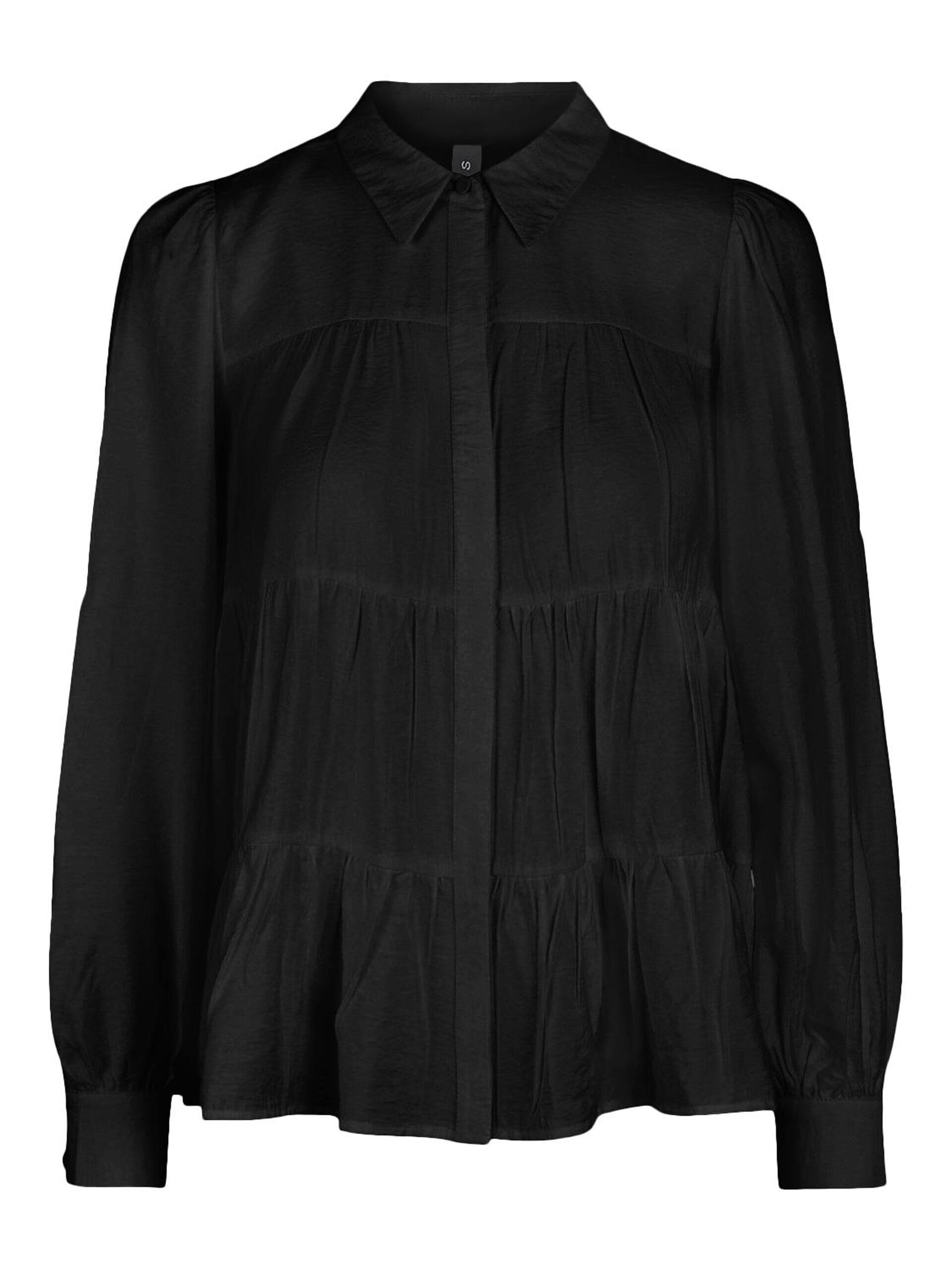 Blus Med Ballongärmar  - Black