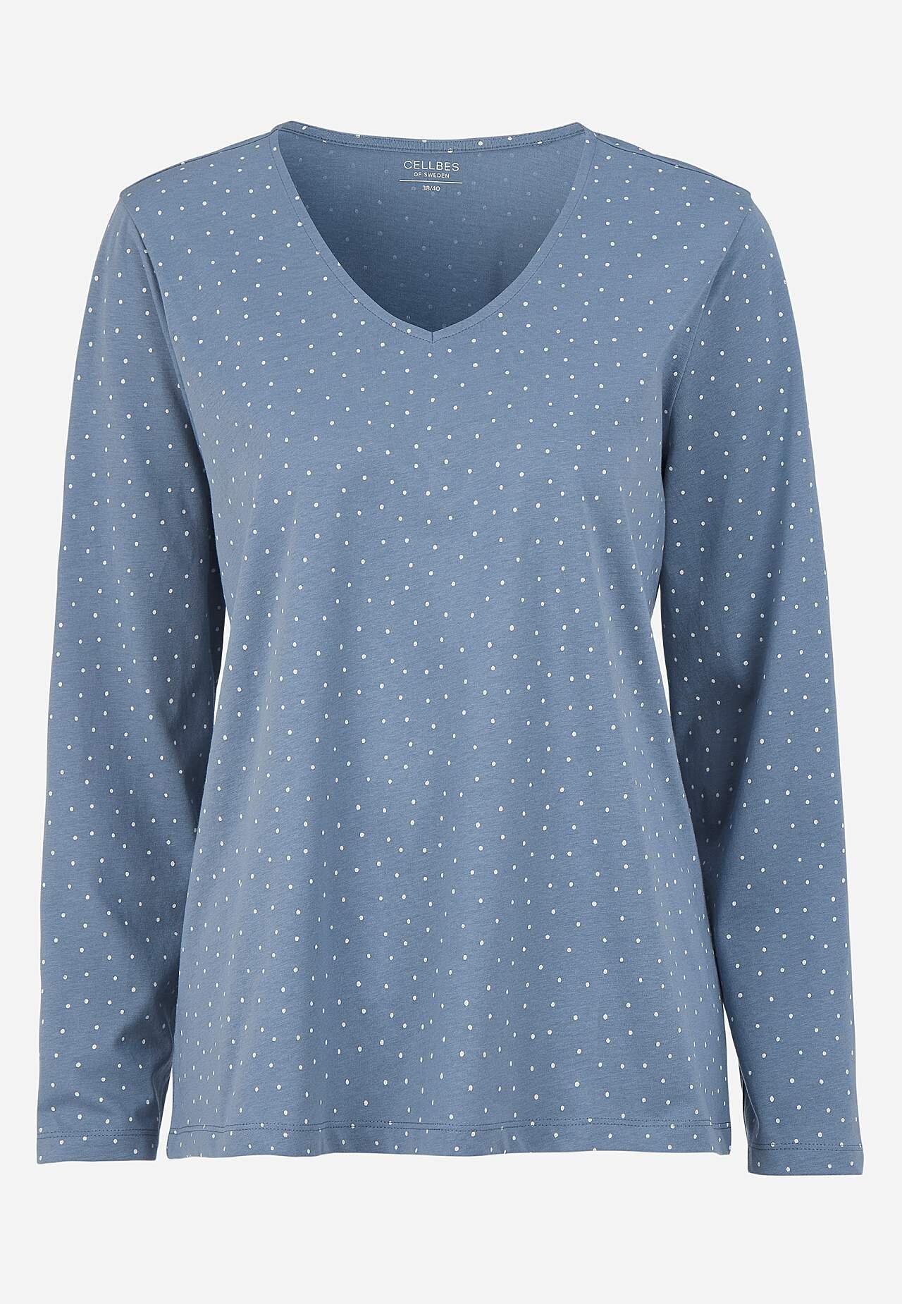 Tvådelad Pyjamas - Dusty Blue/Dotted